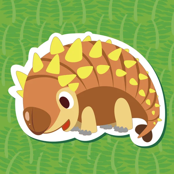 Cute dinosaur sticker02 — Stock Vector