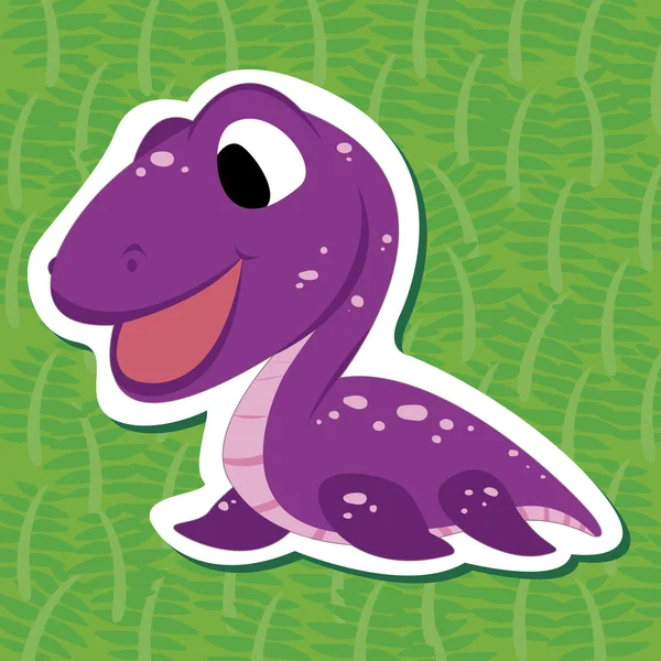 Aranyos dinoszaurusz sticker07 — Stock Vector