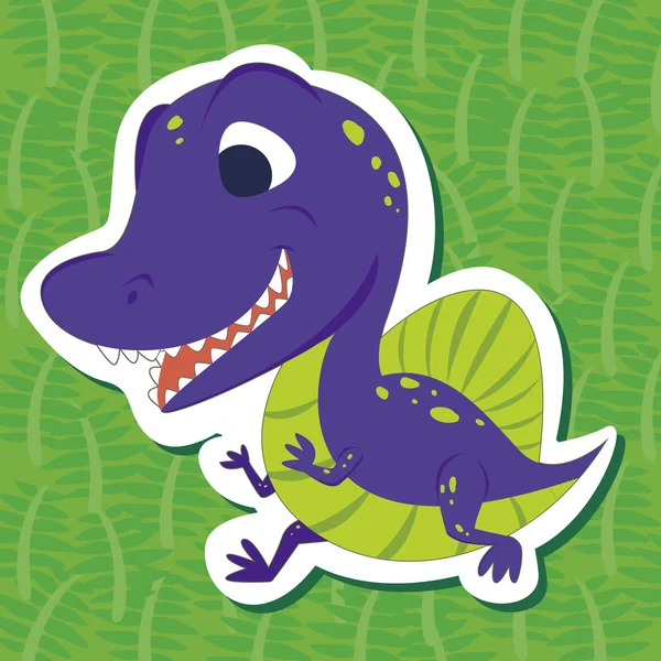 Aranyos dinoszaurusz sticker07 — Stock Vector