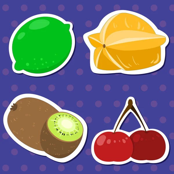 Mignon collection de fruits04 — Image vectorielle