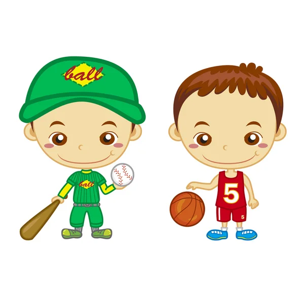 孩子们和 sports01 — 图库矢量图片