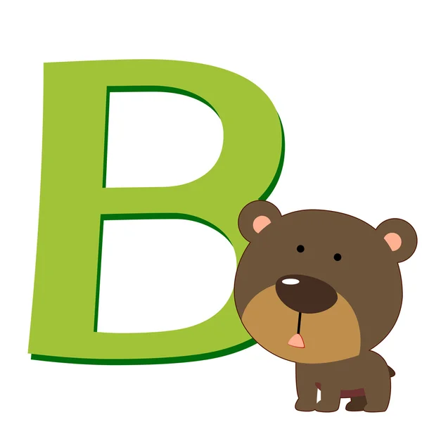 B zvířata abeceda — Stockový vektor