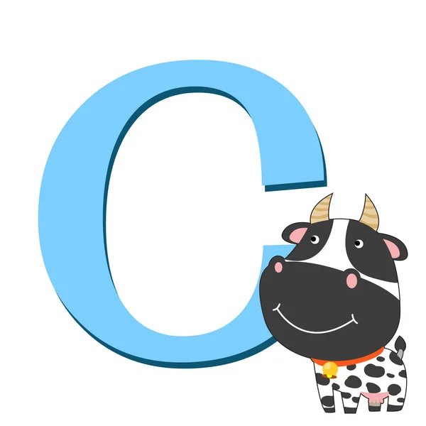 C hayvan alfabesi — Stok Vektör