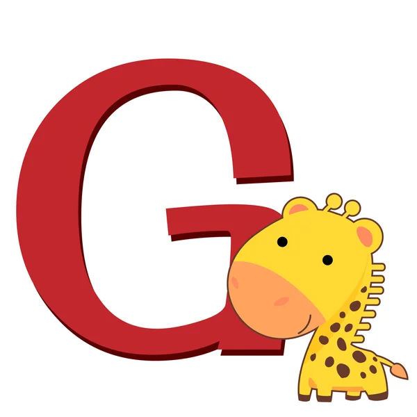 Alfabeto animal G — Archivo Imágenes Vectoriales