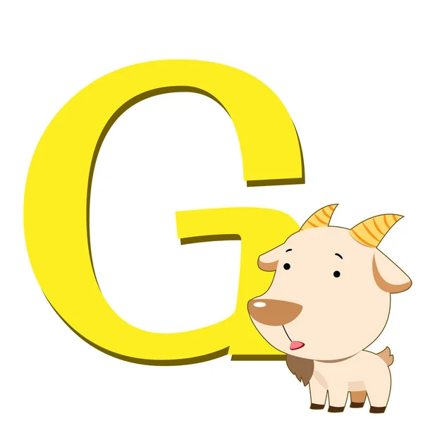動物のアルファベット g — ストックベクタ