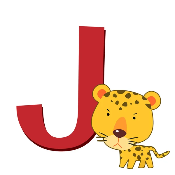 Alfabeto animal J — Vector de stock