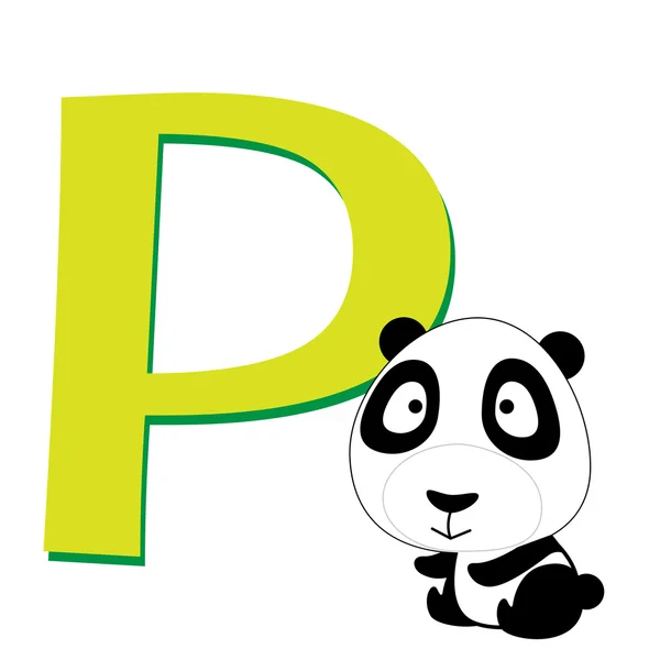 Alphabet animal P — Image vectorielle