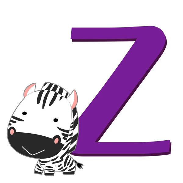Alfabeto animal Z — Archivo Imágenes Vectoriales
