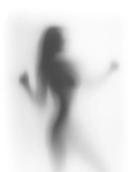 Gyönyörű táncos nő sziluett, emberi test alakja — Stock Fotó