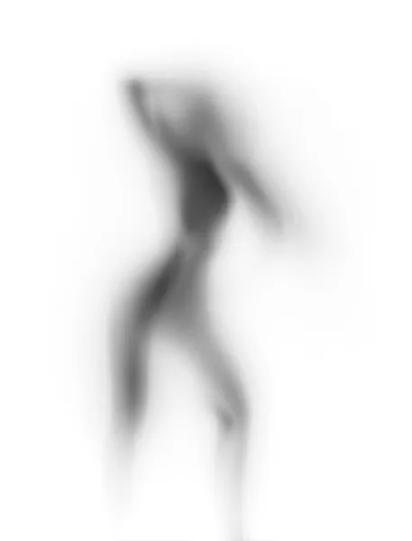 Bela silhueta mulher dançarina, forma de corpo humano — Fotografia de Stock