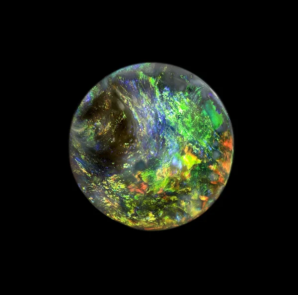 Pedra preciosa opala de forma redonda, como o planeta Terra — Fotografia de Stock