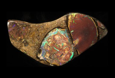 Boulder opal, unique fancy cut clipart
