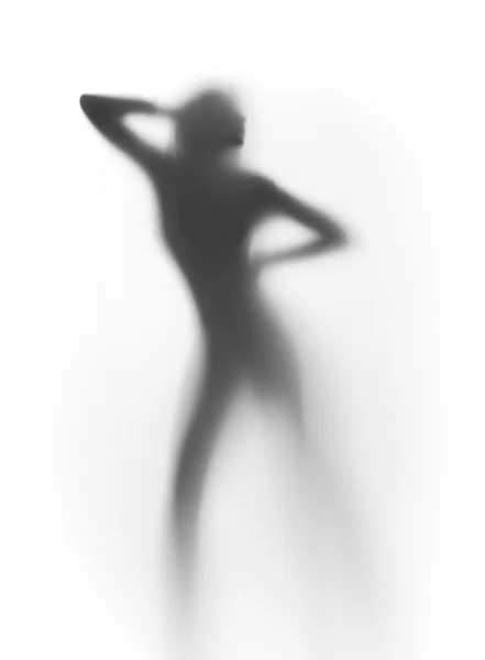 Vacker dansare kvinna silhouette, mänsklig kroppsform — Stockfoto