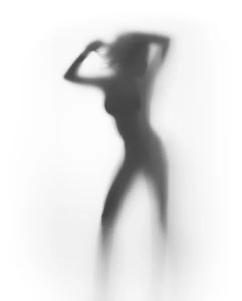 Сексуальна жінка танцюрист силует — стокове фото