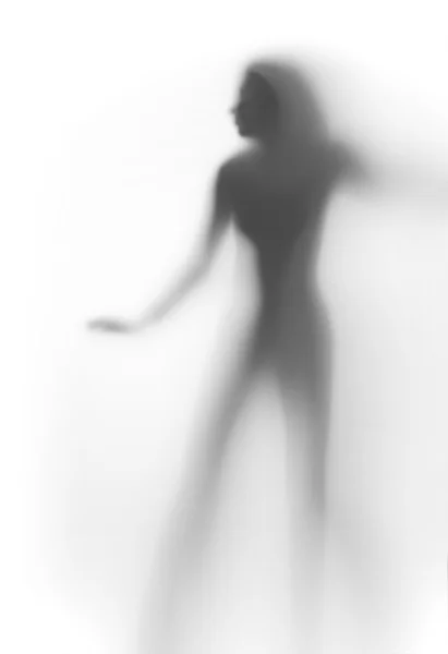 セクシーなダンサーの女性のシルエット — ストック写真