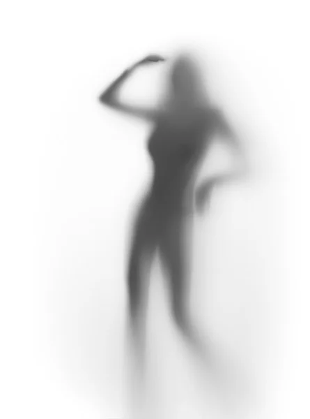 Táncos nő sziluett — Stock Fotó