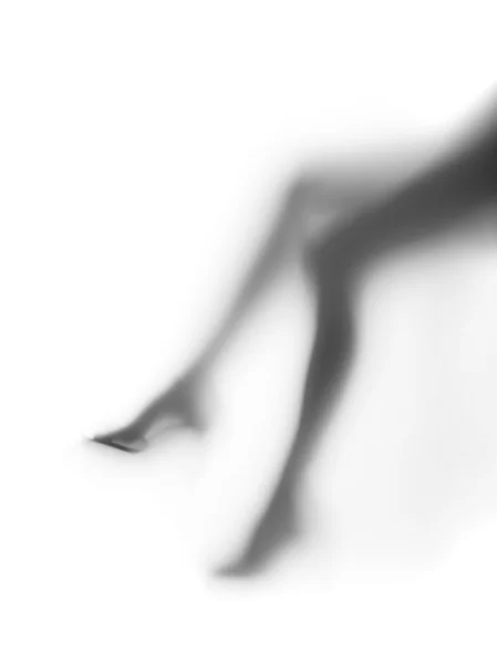 Sexy Frau Beine Silhouette — Stockfoto