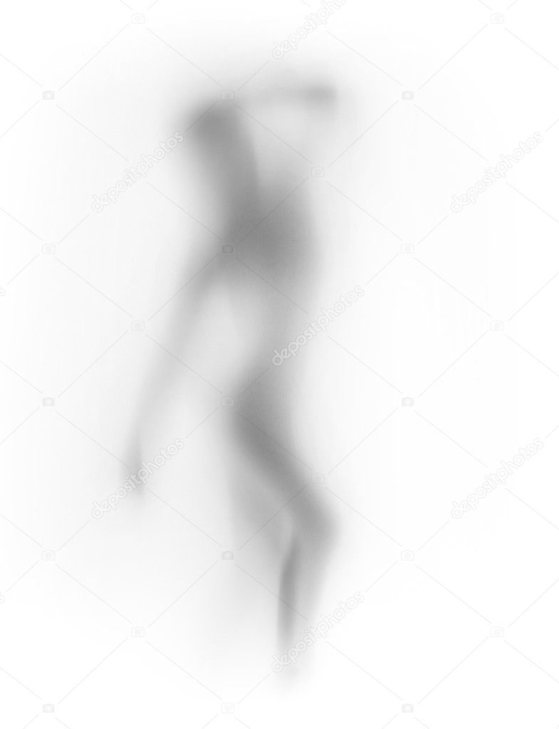 Sexy posing woman body silhouette