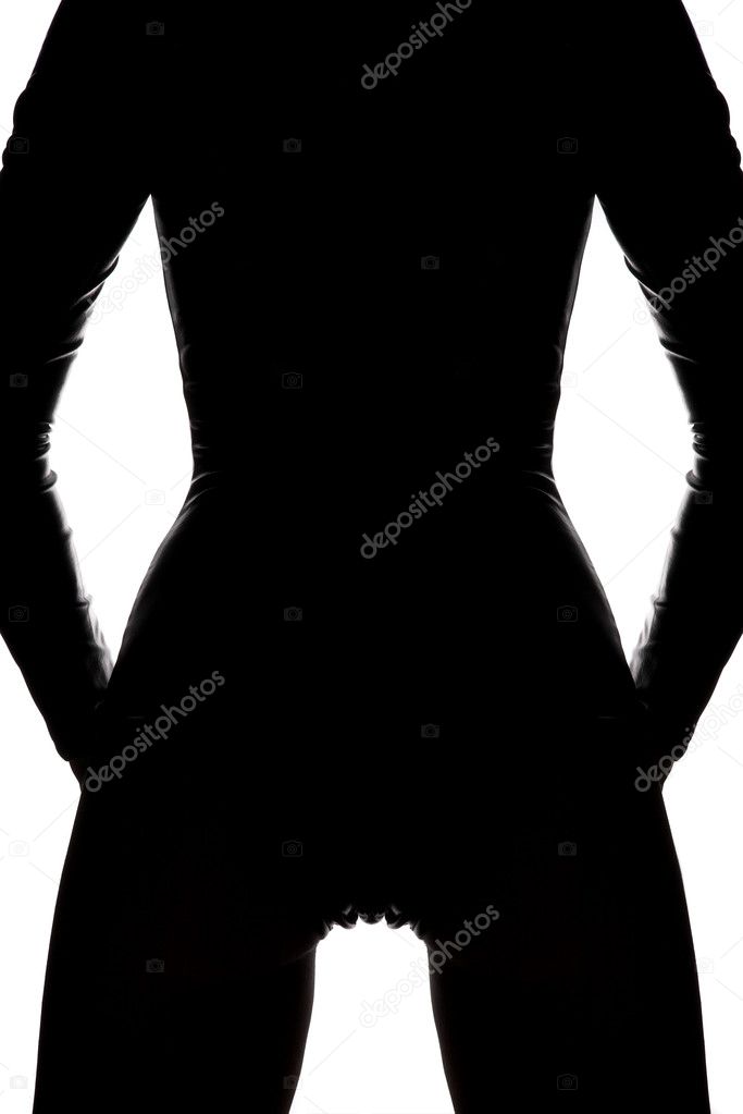 Silhouette of sporty female body