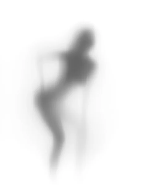 Silhouet van de vrouw — Stockfoto