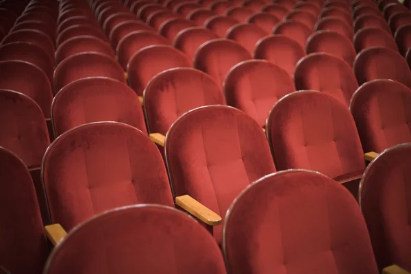 Auditorum red chairs — Stock Photo, Image