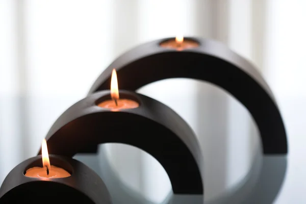 Tisch dekorative Kerzenhalter Bögen — Stockfoto