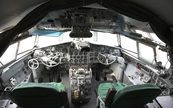 Superannuated airplane cockpit view — Stock Photo, Image