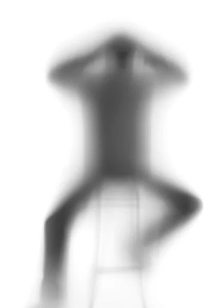 Mannelijke silhouet met de handen op het hoofd — Stockfoto