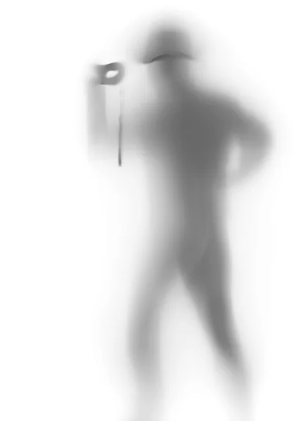Actor abstracto con sombrero y máscara ocular — Foto de Stock