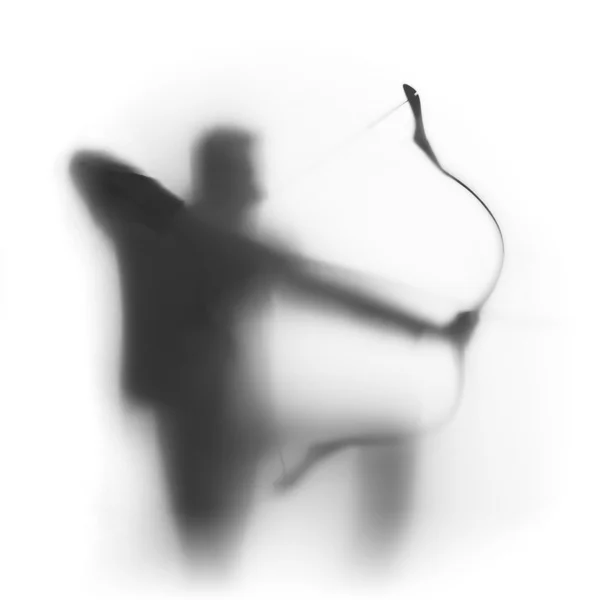 Archer man silhouette — Stock Photo, Image