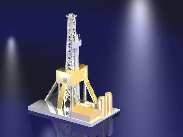Oil rig award design — Stock Photo, Image