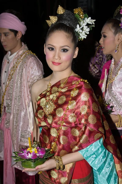 Loy krathong festival w chiang mai, Tajlandia — Zdjęcie stockowe
