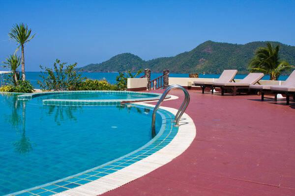 Swimming pool by the sea