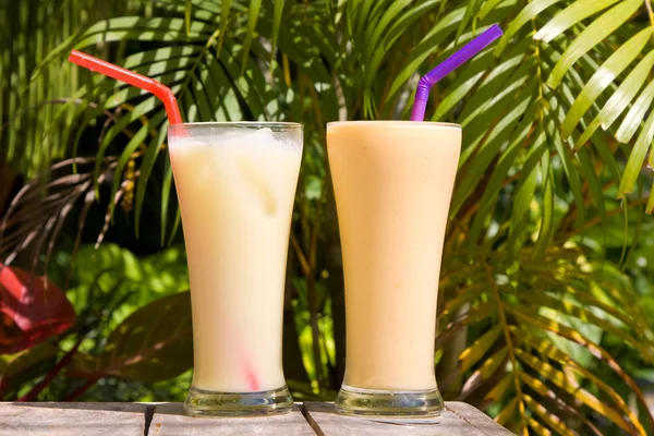 Pair of fruit shakes — Stock Photo, Image