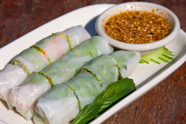 Rollos de verduras tailandesas frescas — Foto de Stock