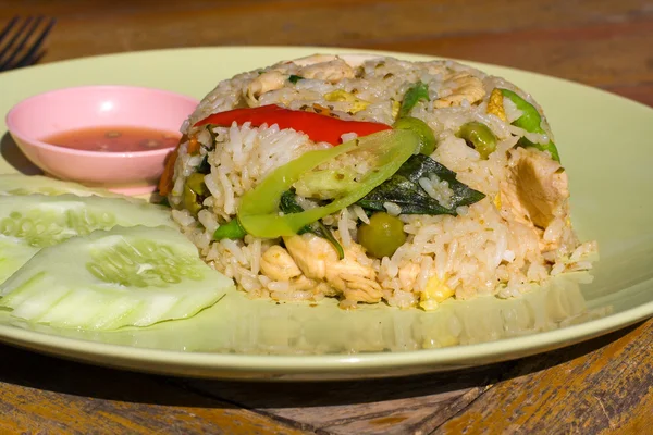 Smažená rýže s masem — Stock fotografie