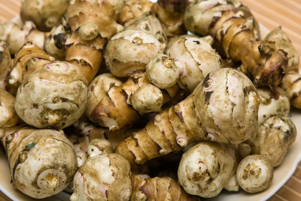 Jerusalem artichoke (sunroot) tubers — Stock Photo, Image