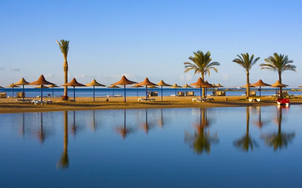 埃及式海滩 免版税图库图片