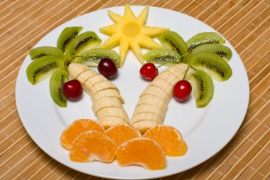 Creative fruit salad clipart