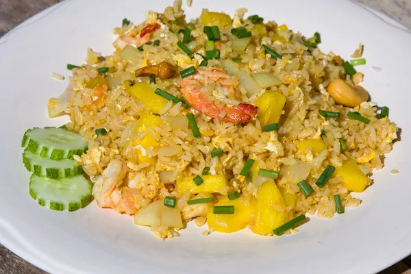 Rýže s mořskými plody — Stock fotografie