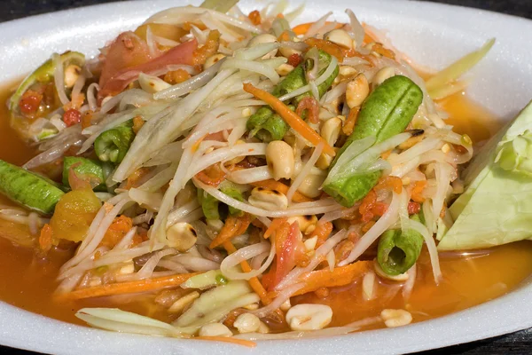 Papaya salad hot and spicy — Stock Photo, Image