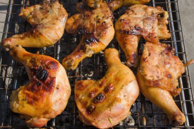 Grilling chicken clipart