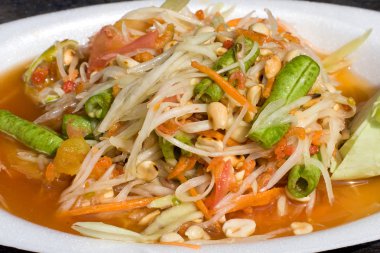 Papaya salad hot and spicy clipart