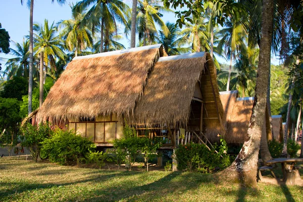 Тропічний будинок на пляжі — стокове фото