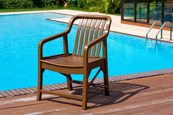 Chair near the swimming pool — Stock Photo, Image