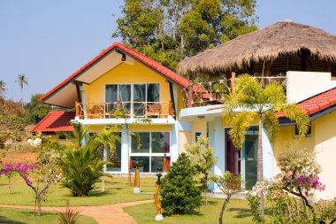 Beach bungalow , Thailand . clipart