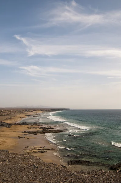 Vista vertical de una playa en Fuerteventura — Foto de Stock