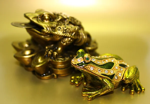 Два дорогоцінні жаба Стокове Фото