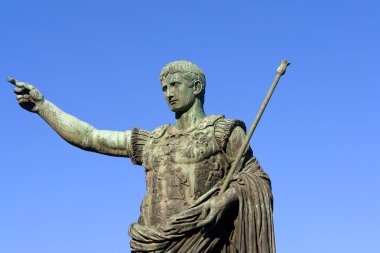 Statue of emperor Caesar Augustus clipart