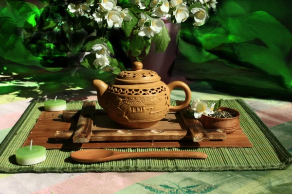 Tea ceremony in Japanese style — Stock Photo, Image